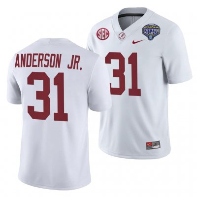 Men's Alabama Crimson Tide #31 Will Anderson Jr. 2021 Cotton Bowl White NCAA Playoff College Football Jersey 2403PIMA5